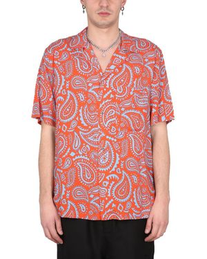Marcelo Burlon Paisley Hawaii Shirt - Red