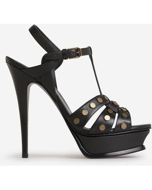 Saint Laurent Tribute Platform Sandals - Black