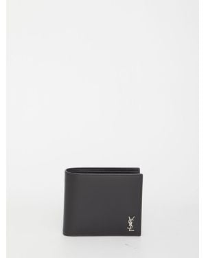 Saint Laurent Small Monogram Wallet - White