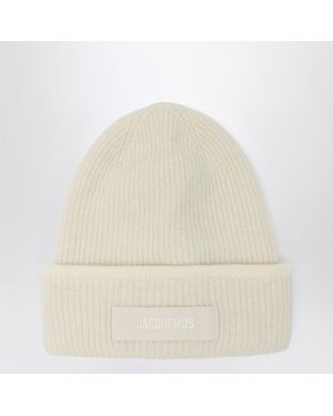 Jacquemus Ribbed Hat Off - Natural