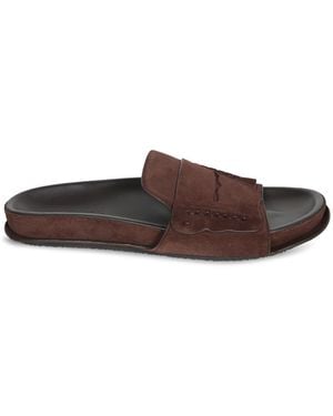 Jacquemus Slides With Stitched Detailing - Brown