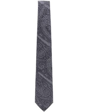 Etro Paisley Tie - White