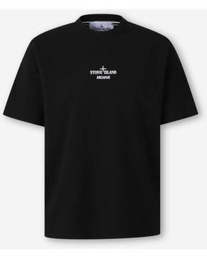 Stone Island Cotton Logo T-Shirt - Black