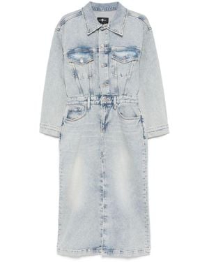 7 For All Mankind Denim Long Dress - Blue
