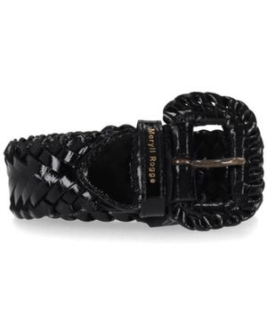 MERYLL ROGGE Woven Belt W/ Double Tip - Black