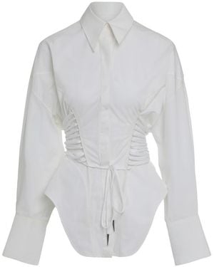 Mugler Cotton Shirt - White