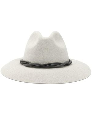 Brunello Cucinelli Felt Fedora Hat - White