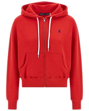 Polo Ralph Lauren Logo Embroidery Hoodie - Red