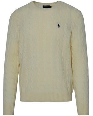 Polo Ralph Lauren Cream Wool Sweater - Green