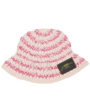 Ganni Bucket Hat In Crochet - Pink