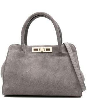 Fabiana Filippi Suede Leather Handbag - Grey