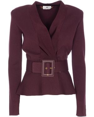 Elisabetta Franchi Jackets - Purple