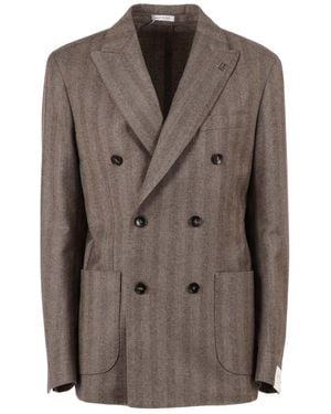 BRERAS Milano Single-Breasted Jacket - Brown