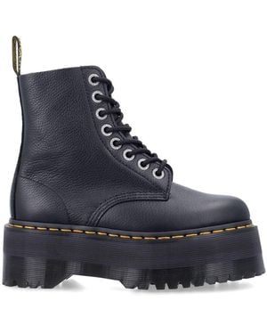 Dr. Martens 1460 Pascal Max Leather Platform Boots - Black