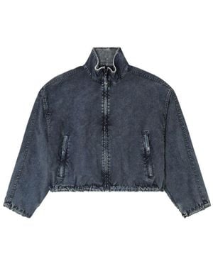 DIESEL G-Leam-R1 Cropped Denim Jacket - Blue