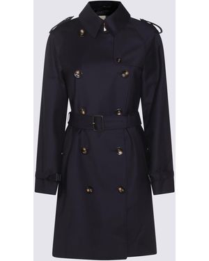 Montecore Dark Trench Coat - Blue