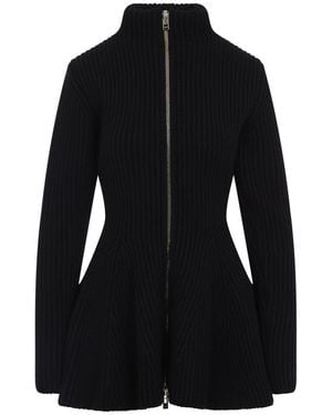 Alaïa Alaã¯A Peplum Cardigan - Black