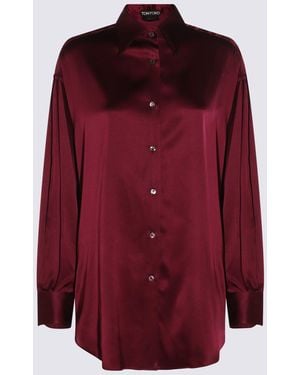 Tom Ford Dark Silk Fit Shirt - Red