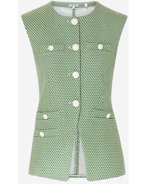 Veronica Beard Tamara Rayon Vest - Green