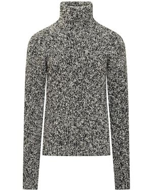 Dolce & Gabbana Mélange Turtleneck Sweater - Gray