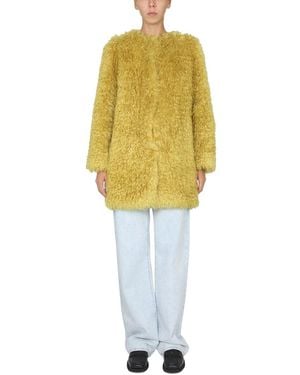 BECAGLI SINCE 1994 Faux Fur Coat - Yellow
