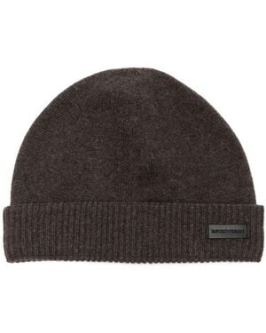 Emporio Armani Cashmere Beanie - Brown