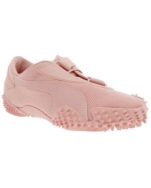 PUMA 'mostro' Pink Low Top Trainers With Embossed Logo On Side And Heel In Mesh Unisex