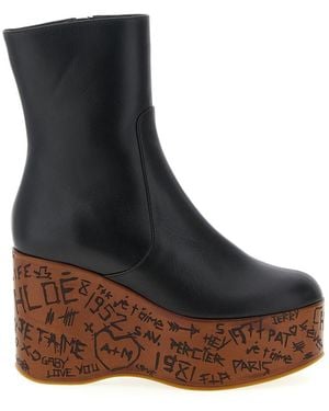 Chloé 'Maxime' Ankle Boots - Black