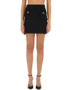 Self-Portrait Mini Skirt - Black