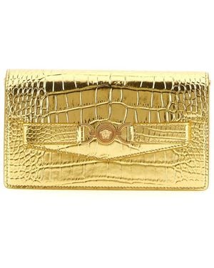 Versace 'Medusa '95' Wallet On Chain - Metallic