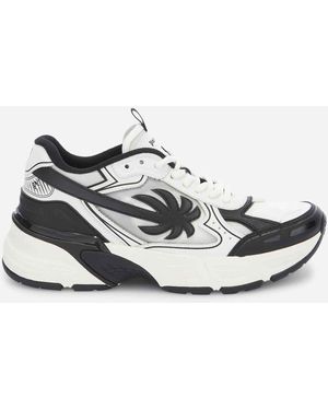 Palm Angels Leather Trainers Pa4 - White