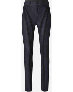 Mugler Skinny Mesh Jeans - Blue
