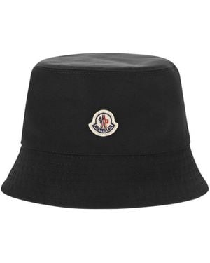 Moncler Cotton Bucket Hat - Black