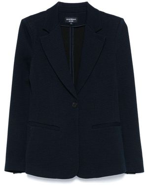 EA7 Single-Breasted Blazer Jacket - Blue