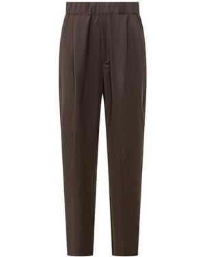 Laneus Pants With Elasticized Waistband - Brown