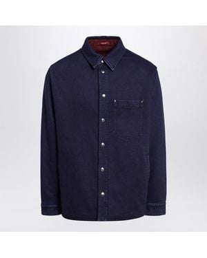 Gucci Reversible Denim And Flannel Shirt - Blue