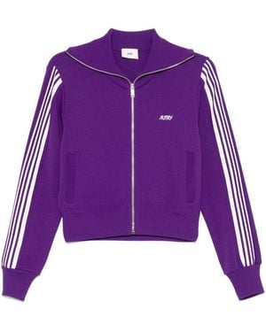 Autry Knitted Track Jacket - Purple
