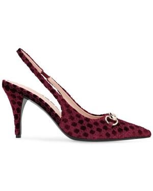 Gucci Décolleté Slingback With Clip - Red