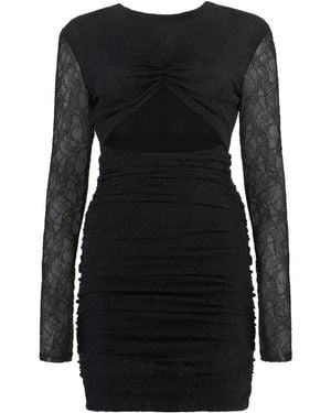 Philosophy Di Lorenzo Serafini Chic Lace Mini Dress With Cut-Out Detail - Black