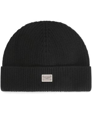 Dolce & Gabbana Knitted Hat Accessories - Black