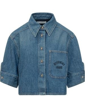Givenchy Denim Mini Robe Jacket - Blue