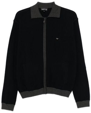 Emporio Armani Wool Cardigan - Black
