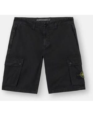 Stone Island Cargo Bermuda Shorts - Black