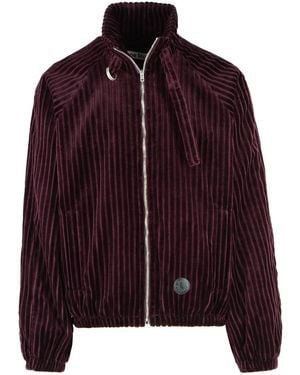 Acne Studios Burgundy Cotton Bomber Jacket - Purple