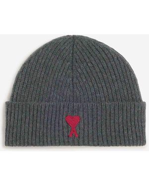 Ami Paris Hat Wool Knit - Grey