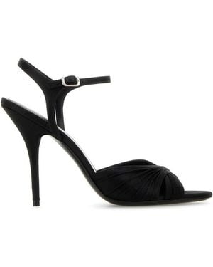 Balenciaga Satin Dynastie Sandals - Black