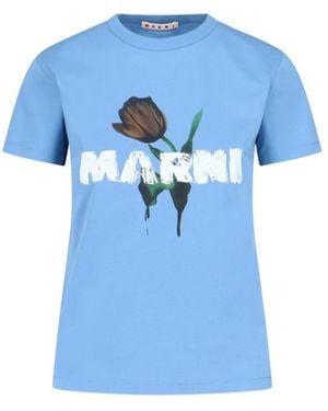 Marni Logo T-Shirt - Blue