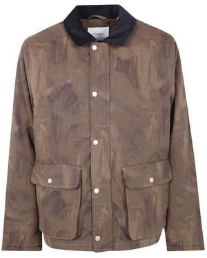 Les Deux "Montana Aop" Cotton Jacket - Brown