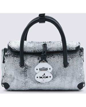 Zanellato Leather Dotta Baby Top Handle Bag - Metallic
