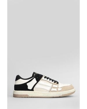 Amiri Distressed Skel Top Trainers - Black